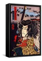 Hara Hayato No Sho Holding a Spear-Kuniyoshi Utagawa-Framed Stretched Canvas