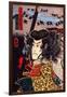 Hara Hayato No Sho Holding a Spear-Kuniyoshi Utagawa-Framed Giclee Print