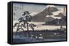 Hara-Ando Hiroshige-Framed Stretched Canvas