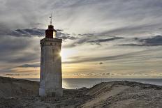 Denmark, Jutland, Rubjerg Knude, Dune, Sea, Lighthouse, Evening Mood-Harald Schšn-Photographic Print