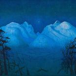 Winter Night in the Mountains-Harald Sohlberg-Giclee Print