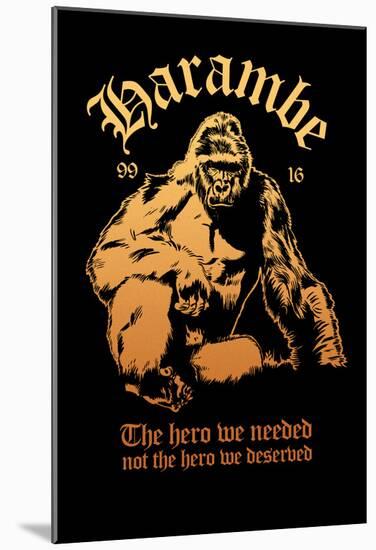 Harambe our Hero-null-Mounted Poster