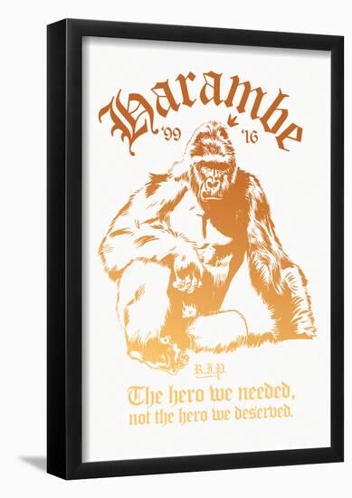 Harambe The Hero-null-Framed Poster