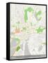 Harare, Zimbabwe Map-null-Framed Stretched Canvas