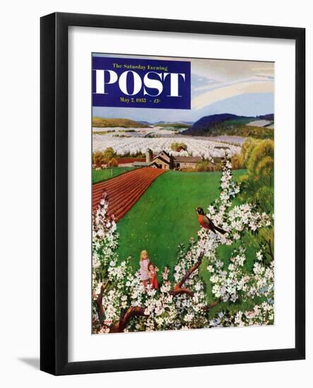 "Harbinger of Spring" Saturday Evening Post Cover, May 7, 1955-John Clymer-Framed Premium Giclee Print