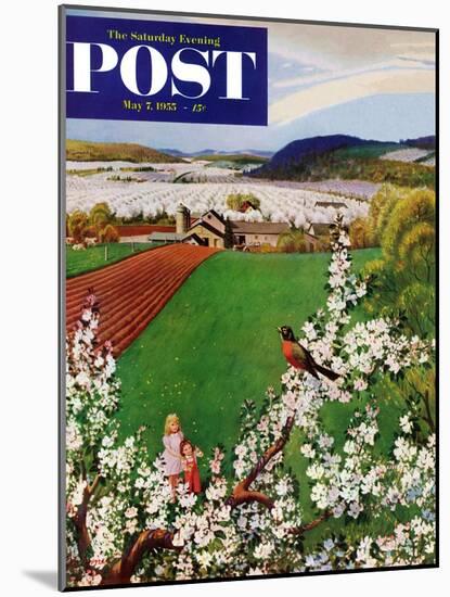 "Harbinger of Spring" Saturday Evening Post Cover, May 7, 1955-John Clymer-Mounted Premium Giclee Print