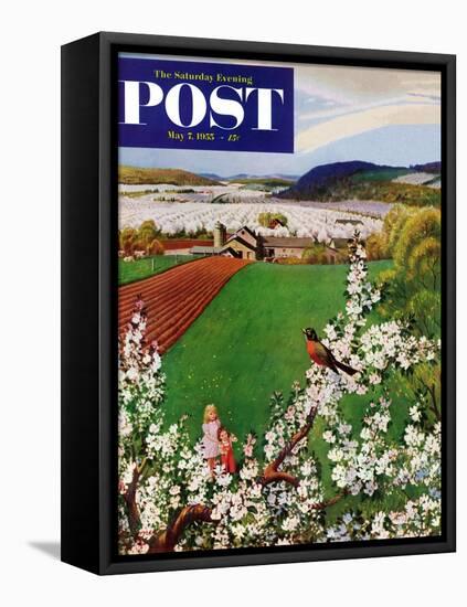 "Harbinger of Spring" Saturday Evening Post Cover, May 7, 1955-John Clymer-Framed Stretched Canvas