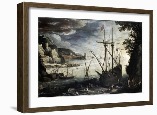 Harbor, 1611-Paul Bril-Framed Giclee Print