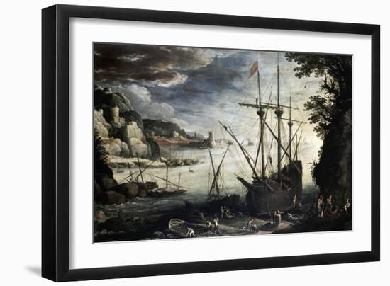 Harbor, 1611-Paul Bril-Framed Giclee Print