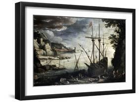 Harbor, 1611-Paul Bril-Framed Giclee Print