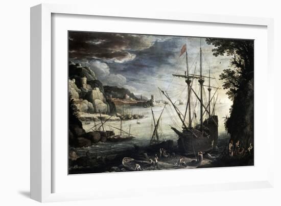 Harbor, 1611-Paul Bril-Framed Giclee Print