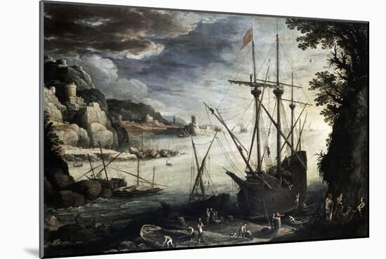 Harbor, 1611-Paul Bril-Mounted Giclee Print