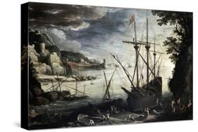 Harbor, 1611-Paul Bril-Stretched Canvas