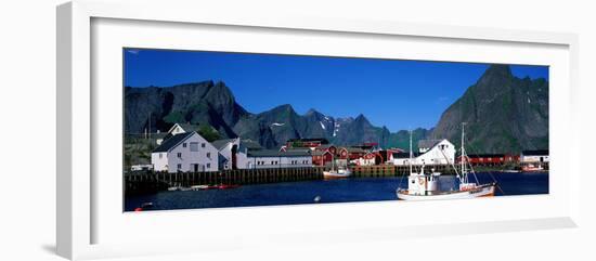 Harbor and Boats Hamnoey Lofoten Norway-null-Framed Photographic Print