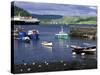 Harbor and Caledonian-Macbrayne Ferry, Oban, Scotland-Bill Sutton-Stretched Canvas