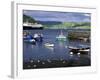 Harbor and Caledonian-Macbrayne Ferry, Oban, Scotland-Bill Sutton-Framed Photographic Print