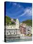 Harbor and Church of Vernazza, Cinque Terre, Italy-Terry Eggers-Stretched Canvas