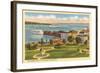 Harbor and City, Mackinac Island, Michigan-null-Framed Art Print