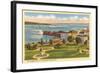 Harbor and City, Mackinac Island, Michigan-null-Framed Art Print