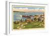 Harbor and City, Mackinac Island, Michigan-null-Framed Art Print