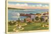 Harbor and City, Mackinac Island, Michigan-null-Stretched Canvas