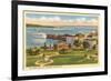 Harbor and City, Mackinac Island, Michigan-null-Framed Art Print