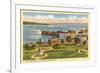 Harbor and City, Mackinac Island, Michigan-null-Framed Premium Giclee Print
