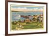 Harbor and City, Mackinac Island, Michigan-null-Framed Premium Giclee Print