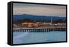 Harbor and Municipal Wharf at Dusk, Santa Cruz, California, USA-null-Framed Stretched Canvas