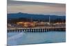 Harbor and Municipal Wharf at Dusk, Santa Cruz, California, USA-null-Mounted Premium Photographic Print