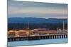 Harbor and Municipal Wharf at Dusk, Santa Cruz, California, USA-null-Mounted Photographic Print