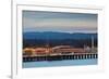 Harbor and Municipal Wharf at Dusk, Santa Cruz, California, USA-null-Framed Photographic Print