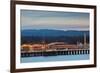 Harbor and Municipal Wharf at Dusk, Santa Cruz, California, USA-null-Framed Photographic Print