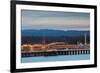 Harbor and Municipal Wharf at Dusk, Santa Cruz, California, USA-null-Framed Photographic Print