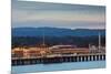 Harbor and Municipal Wharf at Dusk, Santa Cruz, California, USA-null-Mounted Photographic Print