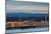 Harbor and Municipal Wharf at Dusk, Santa Cruz, California, USA-null-Mounted Photographic Print