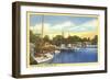 Harbor at Cambridge, Maryland-null-Framed Art Print