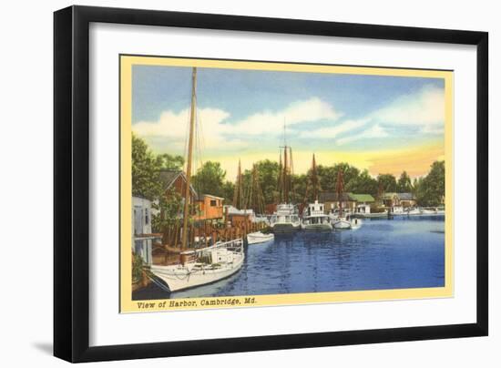 Harbor at Cambridge, Maryland-null-Framed Art Print