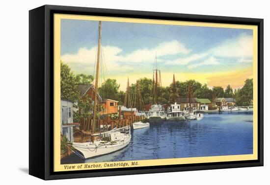 Harbor at Cambridge, Maryland-null-Framed Stretched Canvas