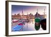 Harbor at Motlawa River with Old Town of Gdansk in Poland-Patryk Kosmider-Framed Photographic Print