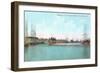 Harbor at San Pedro, California-null-Framed Art Print