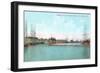 Harbor at San Pedro, California-null-Framed Art Print