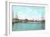 Harbor at San Pedro, California-null-Framed Art Print