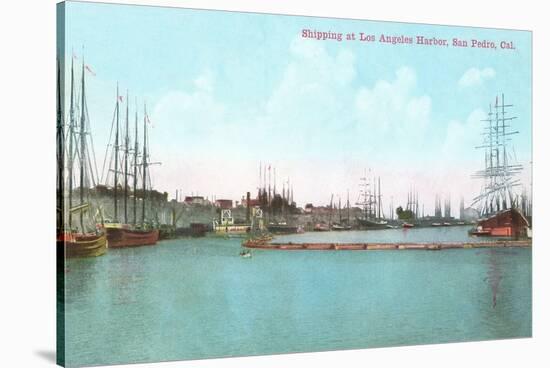 Harbor at San Pedro, California-null-Stretched Canvas