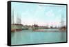 Harbor at San Pedro, California-null-Framed Stretched Canvas