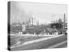 Harbor Entrance and Illinois Steel Works, So. Chicago-null-Stretched Canvas