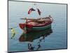 Harbor Fishing Boat, Lesvos, Mytilini, Aegean Islands, Greece-Walter Bibikow-Mounted Photographic Print