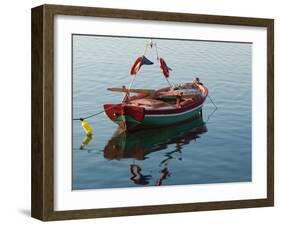 Harbor Fishing Boat, Lesvos, Mytilini, Aegean Islands, Greece-Walter Bibikow-Framed Photographic Print