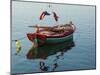 Harbor Fishing Boat, Lesvos, Mytilini, Aegean Islands, Greece-Walter Bibikow-Mounted Photographic Print