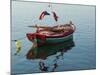 Harbor Fishing Boat, Lesvos, Mytilini, Aegean Islands, Greece-Walter Bibikow-Mounted Photographic Print